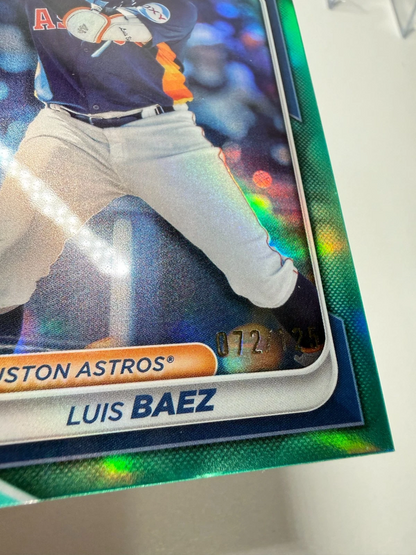 Luis Baez 2024 Bowman Chrome Prospect Aqua Refractor /125 #BCP-248 Astros