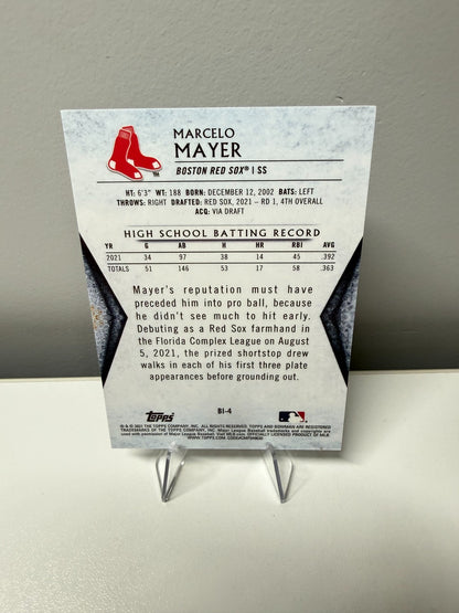 Marcelo Mayer 2021 Bowman Draft Invicta #BI-4 Red Sox