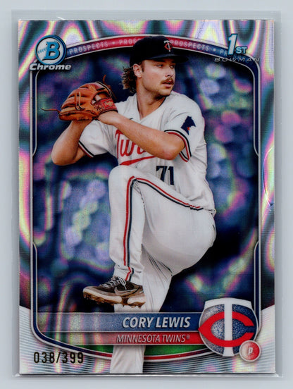 Cory Lewis 2025 Bowman Chrome 1st Lava Refractor /399 #BCP-128 Twins
