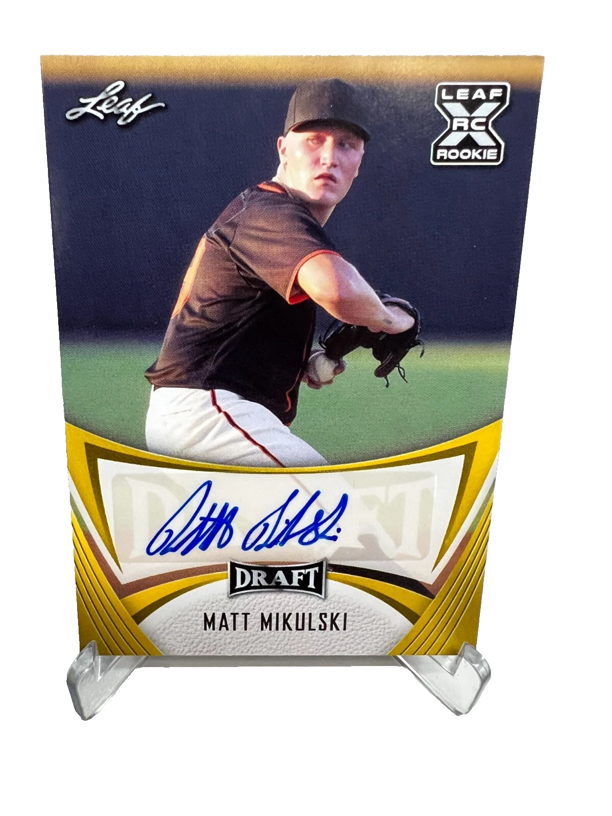 Matt Mikulski 2021 Leaf Draft XRC Auto #BA-MM6 Giants