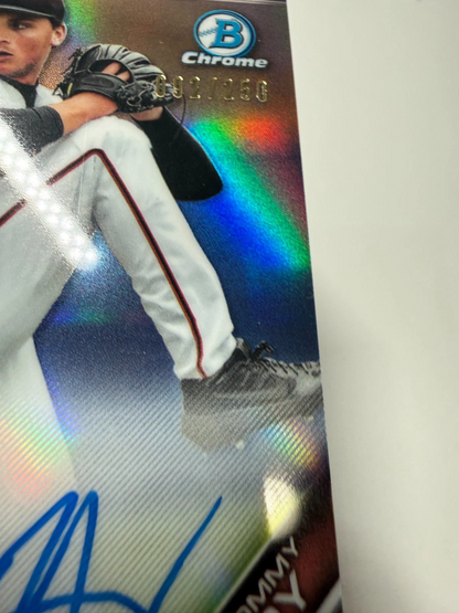 Tommy Henry 2019 Bowman Chrome 1st Purple Refractor Auto /250 #CDA-TH