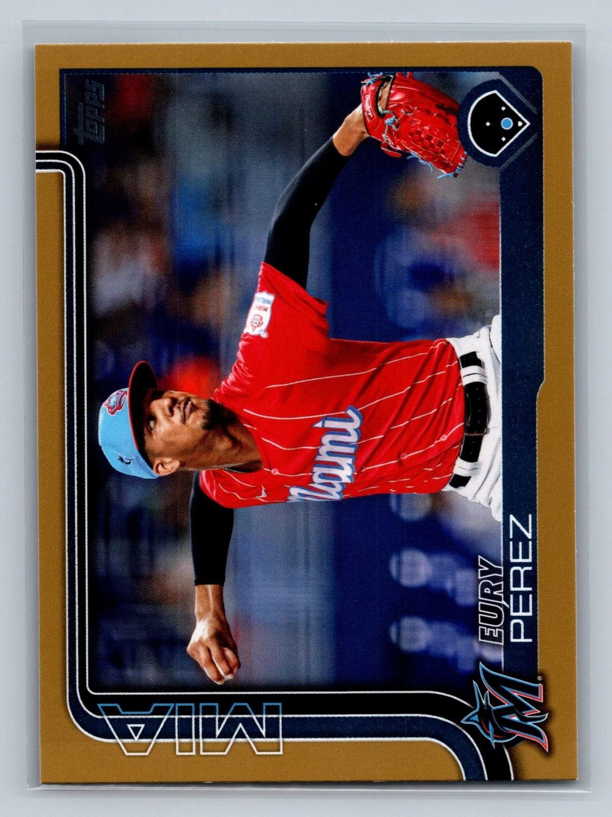 Eury Perez 2025 Topps Series 2 Gold /2025 #487 Marlins
