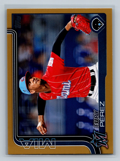 Eury Perez 2025 Topps Series 2 Gold /2025 #487 Marlins