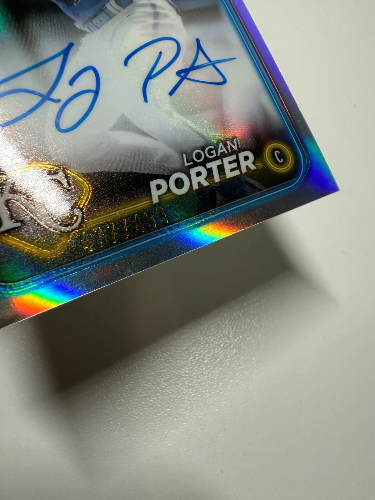 Logan Porter 2024 Topps Chrome Refractor RC /499 #RA-LP Royals