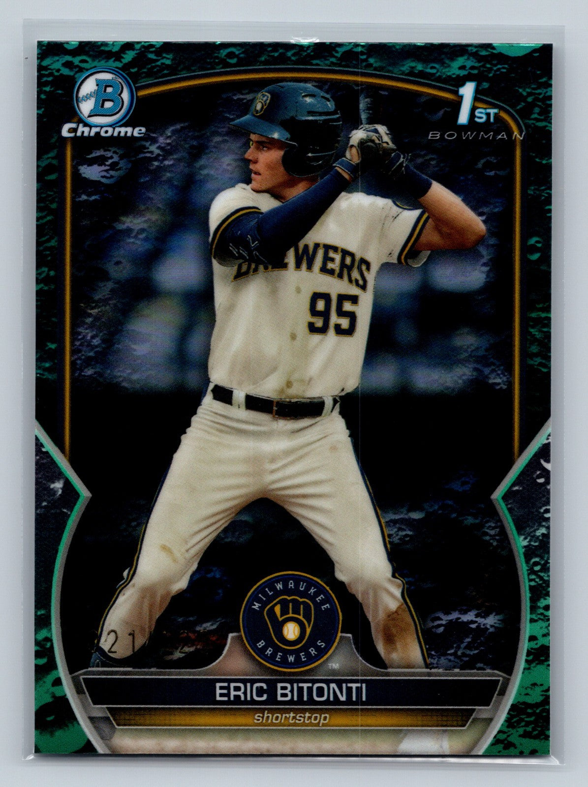 Eric Bitonti 2023 Bowman Draft Chrome 1st Aqua Lunar Refractor /125 #BDC-134