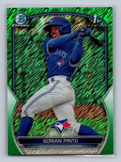 Adrian Pinto 2023 Bowman Chrome 1st Green Shimmer Refractor /99 BCP-250