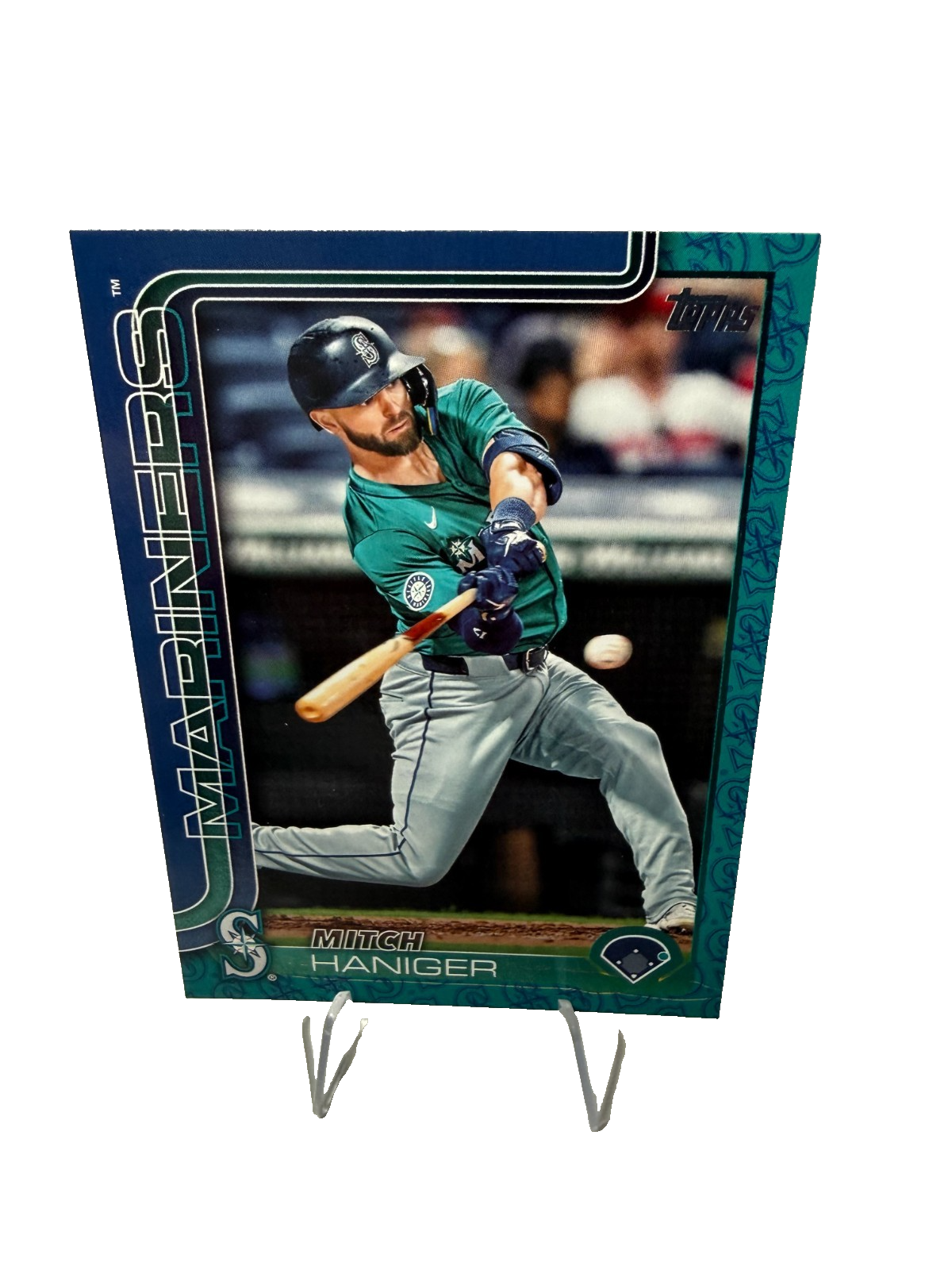 Mitch Haniger 2025 Topps Series 1 Team Logo Border #15 Mariners