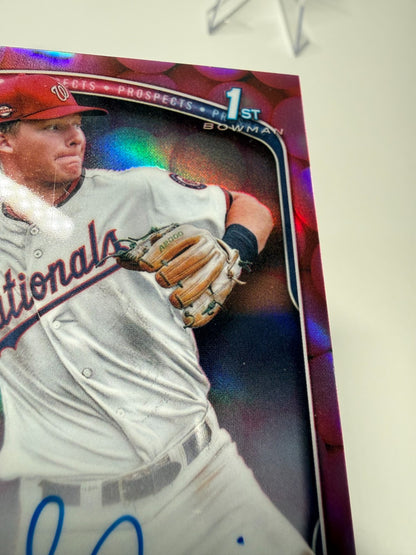 Luke Dickerson 2025 Bowman Chrome 1st Snack Pack Bubble Gum Refractor Auto /5