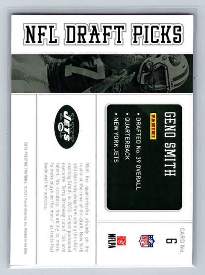 Geno Smith 2013 Panini Prestige NFL Draft Picks Gold RC #6