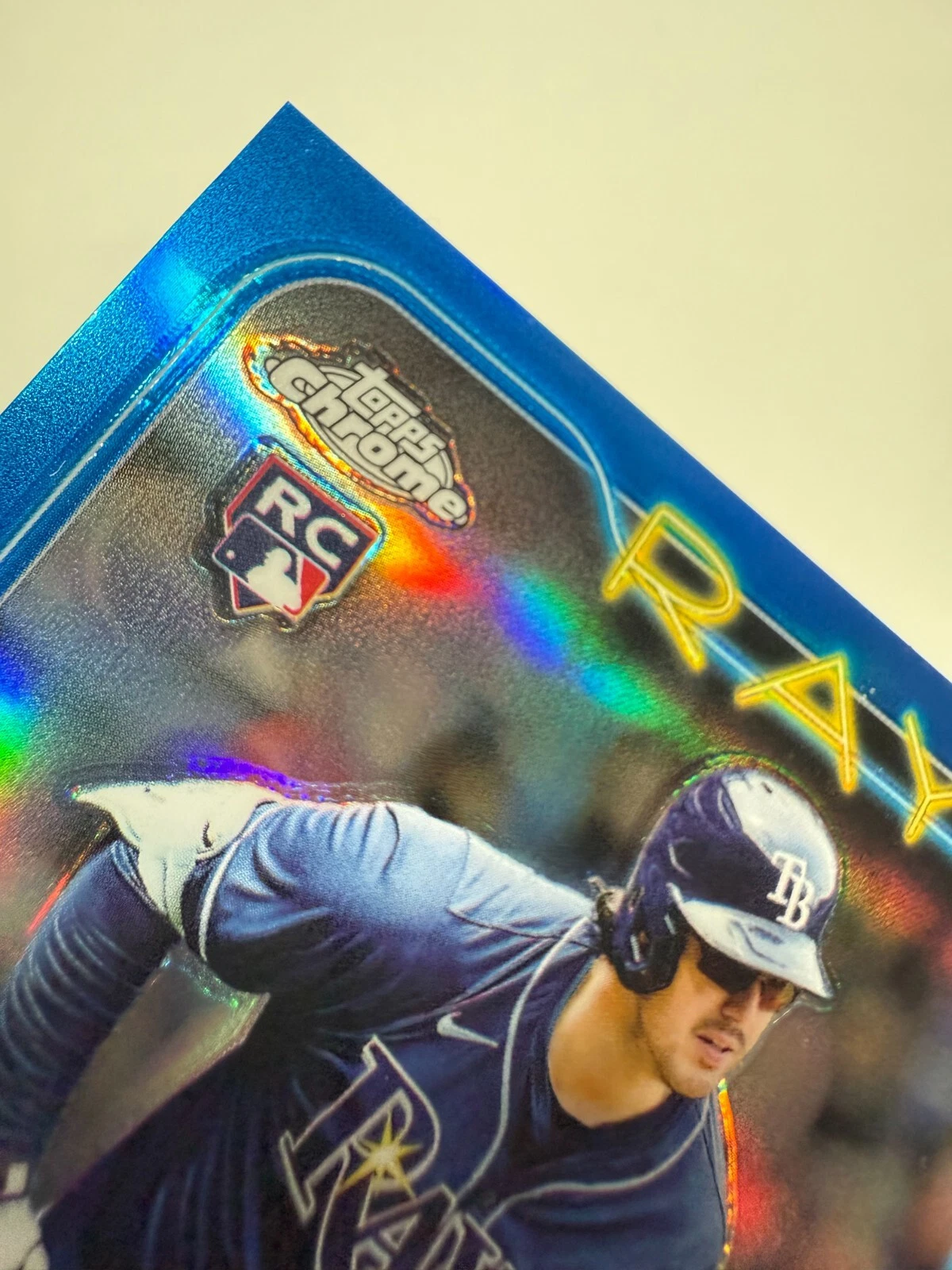 Austin Shenton 2024 Topps Chrome Update Blue Refractor Auto RC /150 #AC-ASH Rays