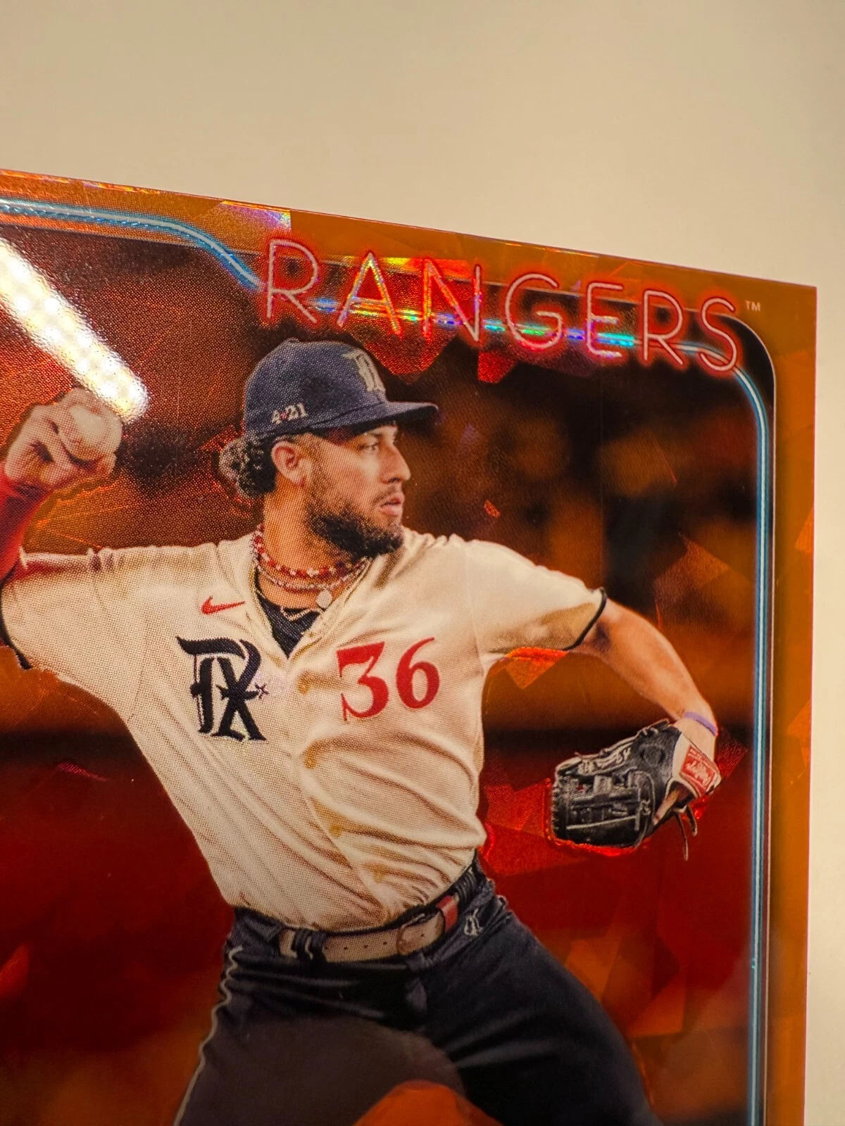 Jonathan Ornelas 2024 Topps Chrome Sapphire Orange RC /25 #575 Rangers