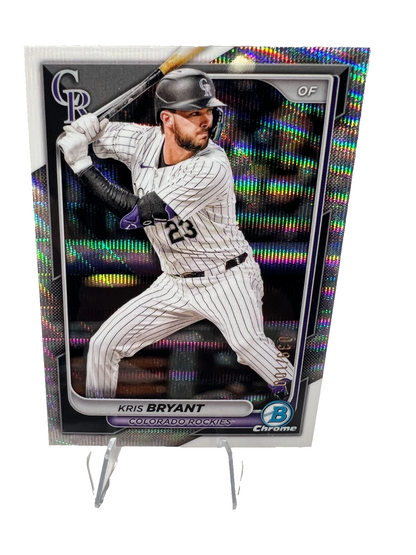 Kris Bryant 2024 Bowman Chrome Wave Refractor /100 #90 Rockies