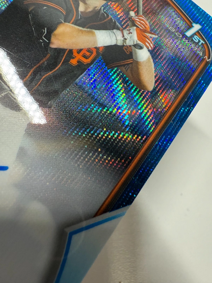 Cole Foster 2023 Bowman Draft Chrome 1st Blue Wave Refractor Auto /150 #CDA-CF
