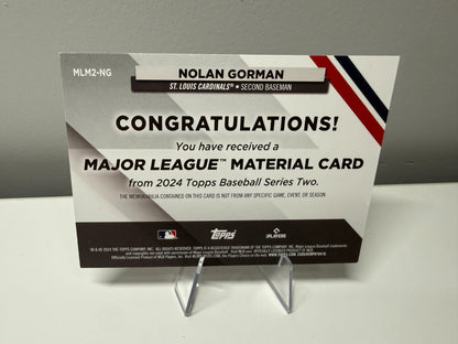 Nolan Gorman 2024 Topps Series 2 Major League Material Relic #MLM2-NG Cardinals