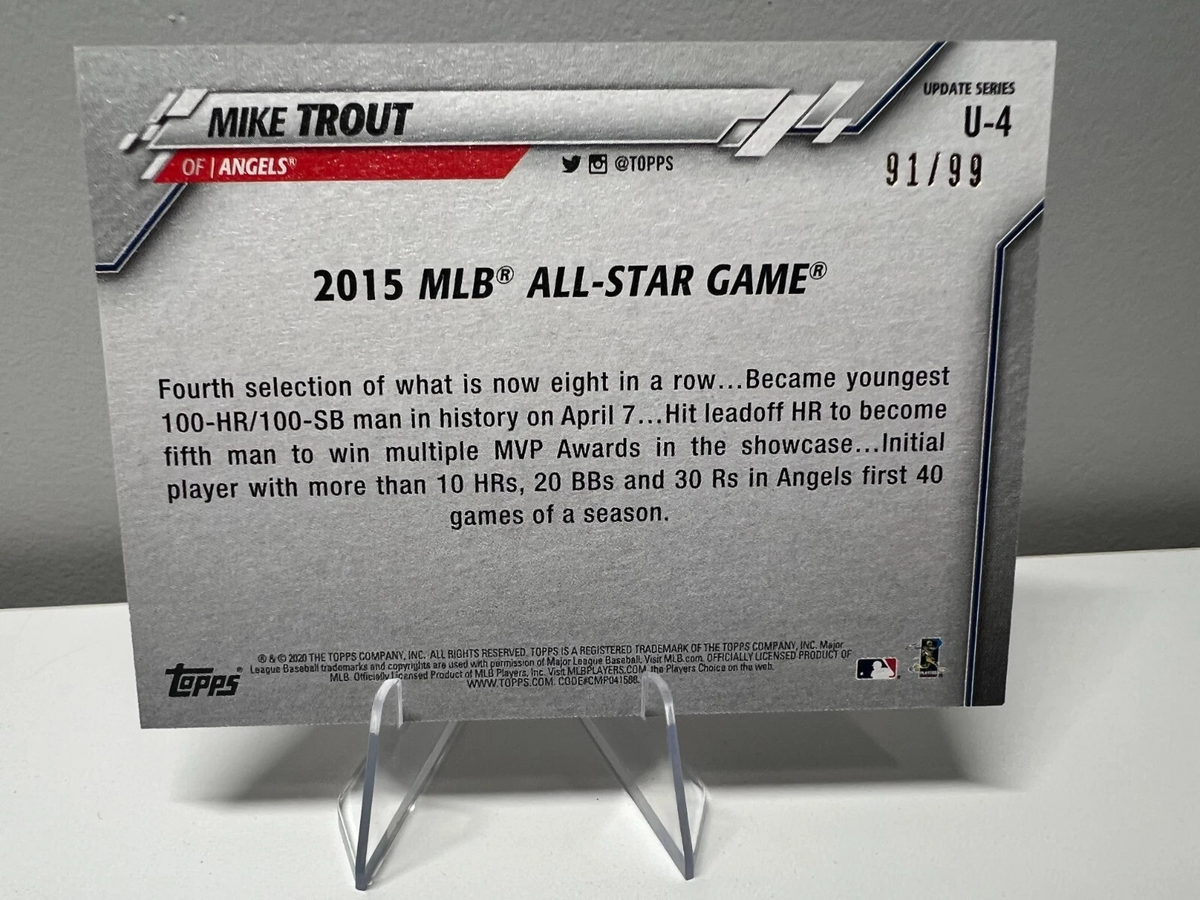 Mike Trout 2020 Topps Update All Star Game /99 #U-4 Angels