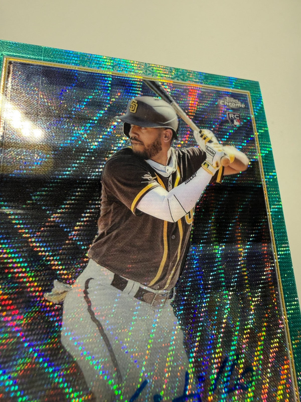 Ivan Castillo 2022 Topps Chrome Aqua Wave Refractor Auto RC /199 #RA-IC Padres
