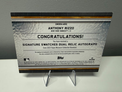 Anthony Rizzo 2023 Topps Museum Signature Swatches Dual Relic Auto /99