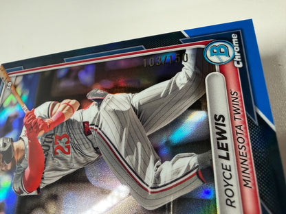 Royce Lewis 2024 Bowman Chrome Blue Refractor /150 #2 Twins