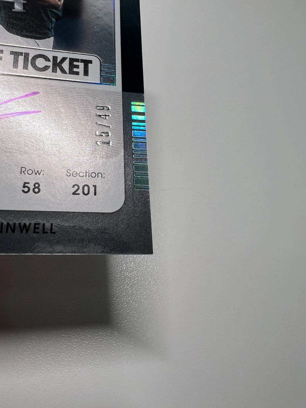 Kenneth Gainwell 2021 Panini Contenders Playoff Ticket Auto RC /49 #139 Eagles