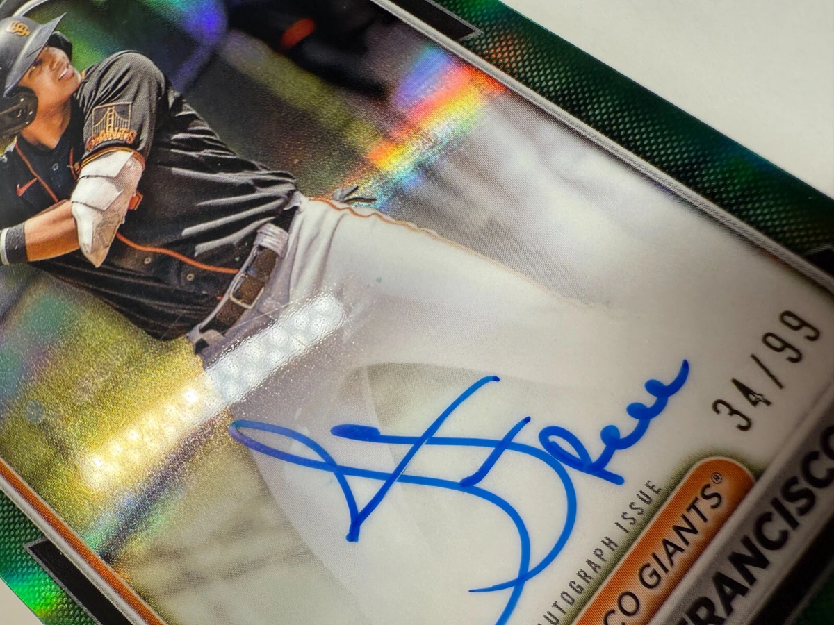 Javier Francisco 2024 Bowman Chrome 1st Green Refractor Auto /99 #CPA-JFA Giants