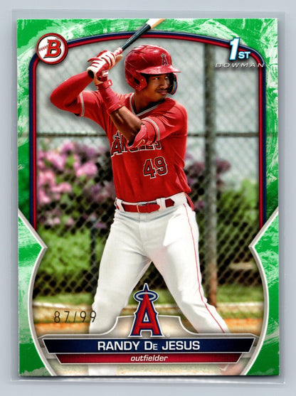 Randy De Jesus 2023 Bowman 1st Green Pattern /99 #BP-19 Angels