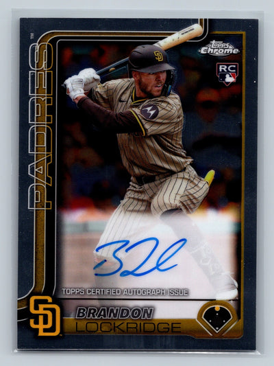 Brandon Lockridge 2025 Topps Chrome Auto RC #RA-BLO Padres