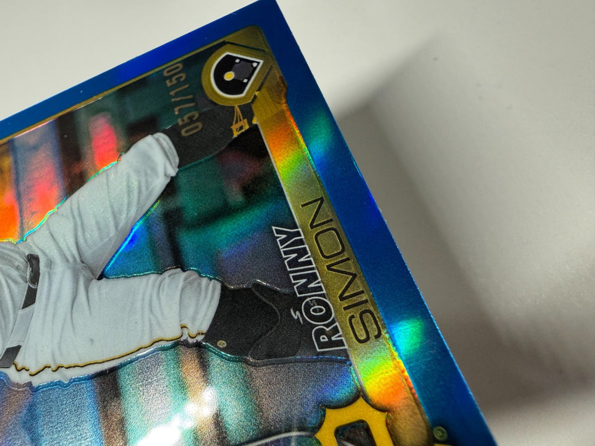Ronny Simon 2025 Topps Chrome Update Series Blue Refractor RC /150 #USC35