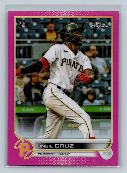 Oneil Cruz 2022 Topps Chrome Pink Refractor RC #128 Pirates