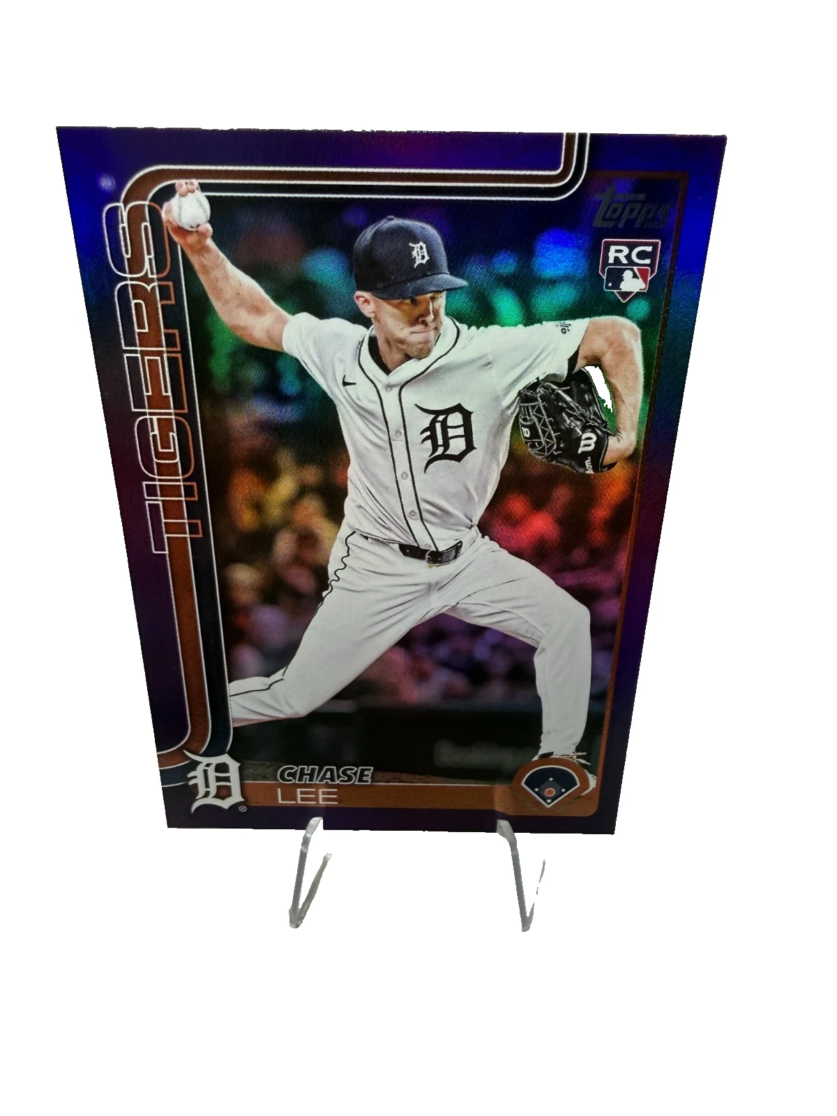 Chase Lee 2025 Topps Update Series Purple Foil RC /250 #US167 Tigers