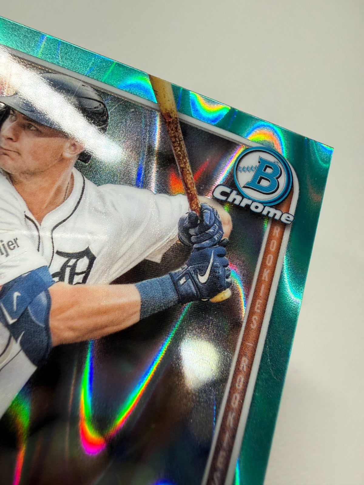 Trey Sweeney 2025 Bowman Chrome Aqua RayWave Refractor RC /199 #25 Tigers