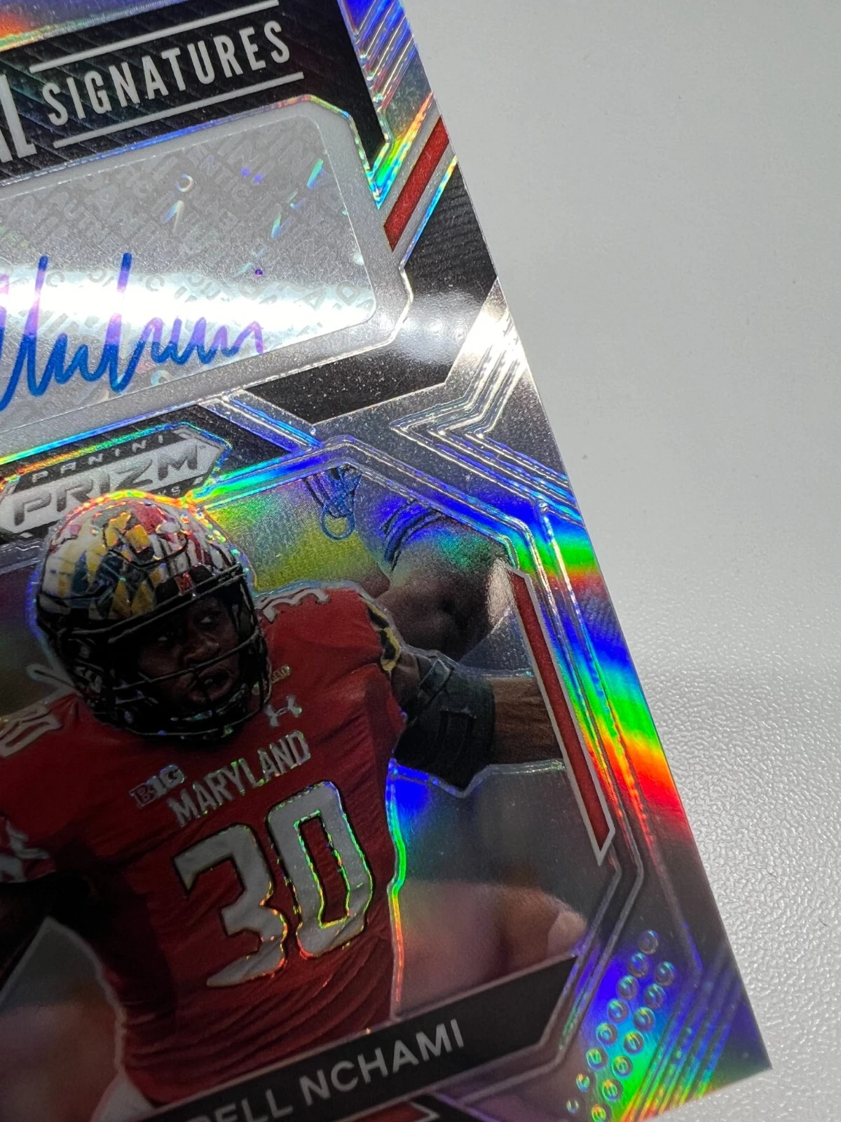 Durell Nchami 2023 Prizm Draft Picks Sensational Signatures Silver Auto #SS-DUN