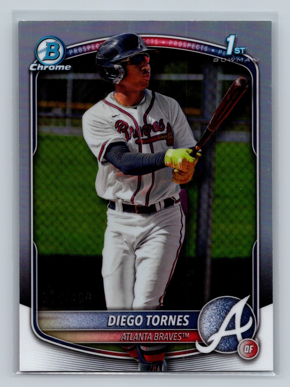 Diego Tornes 2025 Bowman Chrome 1st Refractor /499 #BCP-214 Braves