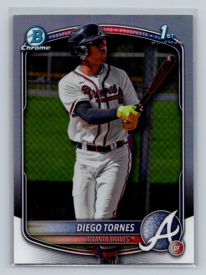 Diego Tornes 2025 Bowman Chrome 1st Refractor /499 #BCP-214 Braves