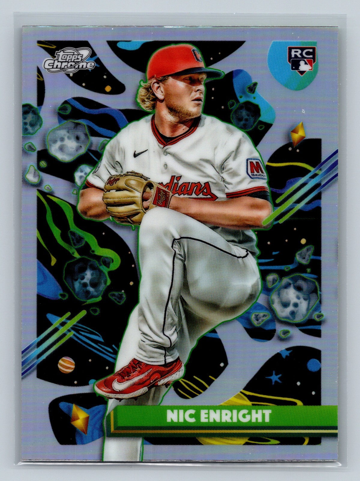 Nic Enright 2025 Topps Cosmic Chrome Refractor RC #67 Guardians