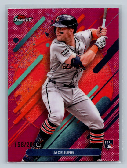 Jace Jung 2025 Topps Finest Rare Magenta Refractor RC /200 #243 Tigers