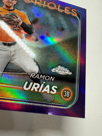 Ramon Urias 2024 Topps Chrome Update Purple Refractor /250 #USC54 Orioles