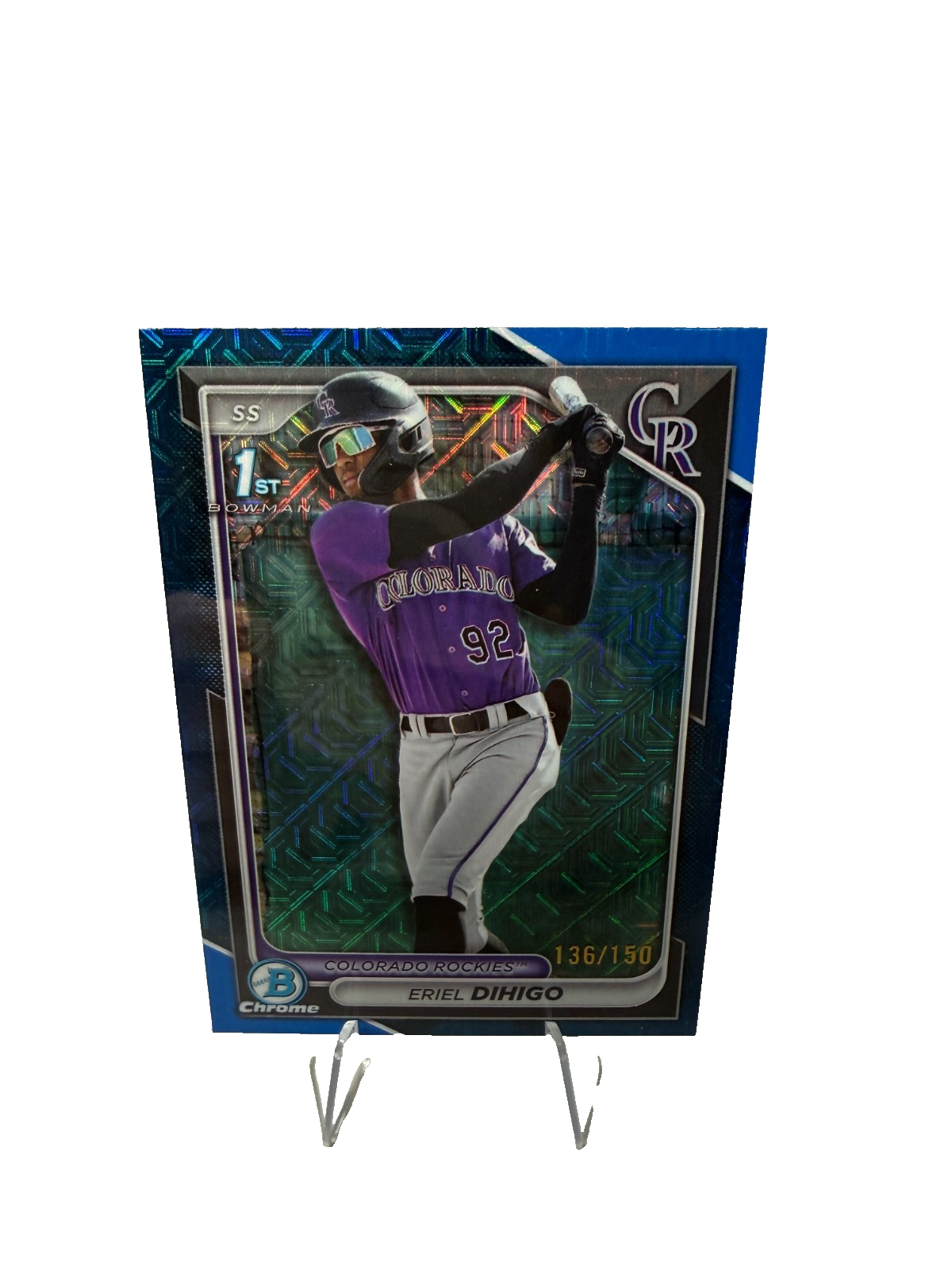 Eriel Dihigo 2024 Bowman Chrome 1st Blue Mojo Refractor /150 #BCP-200 Rockies
