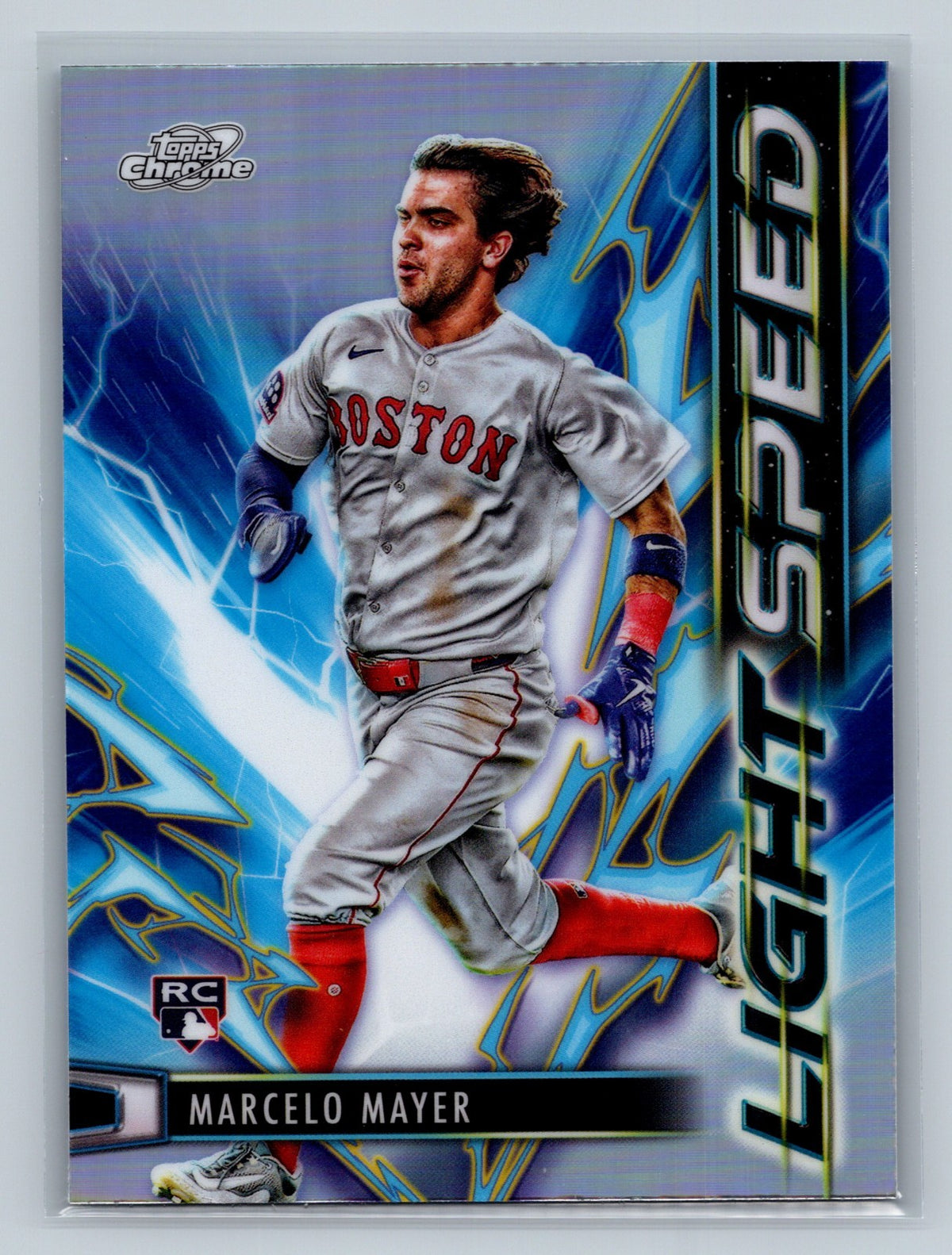 Marcelo Mayer 2025 Topps Chrome Cosmic Light Speed RC #LS-12 Red Sox
