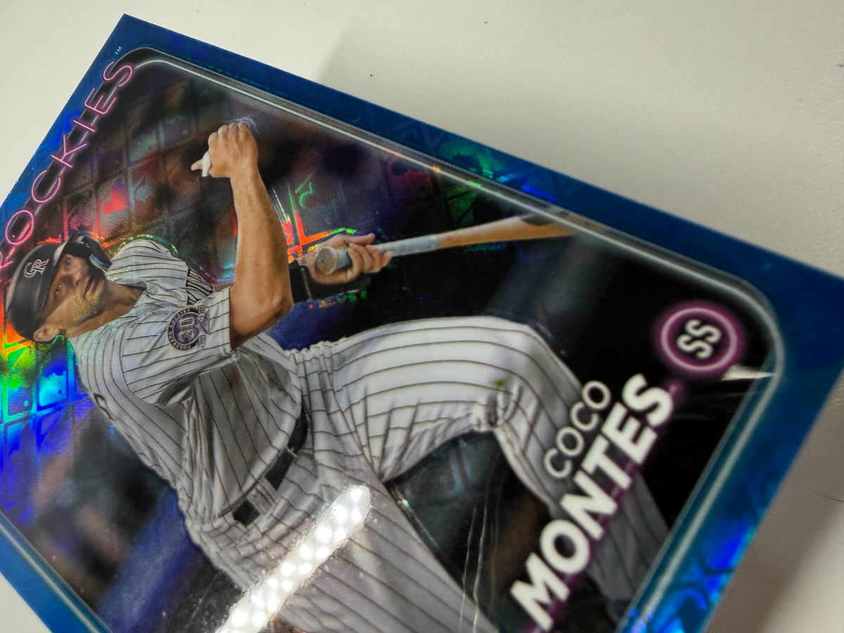 Coco Montes 2024 Topps Chrome Blue Logofractor RC /150 #182 Rockies