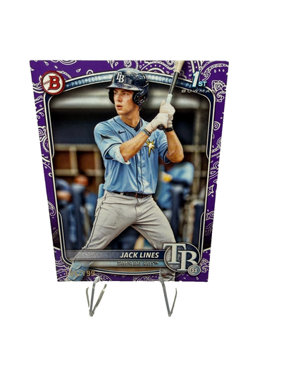Jack Lines 2025 Bowman 1st Purple Pattern /199 #BP-64 Rays