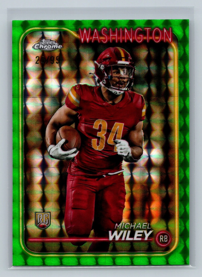 Michael Wiley 2023 Topps Chrome Green Geometric Refractor RC /99 #300
