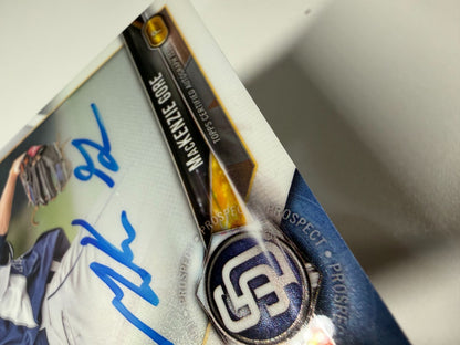MacKenzie Gore 2018 Bowman Chrome Prospect Auto #CPA-MGO Padres