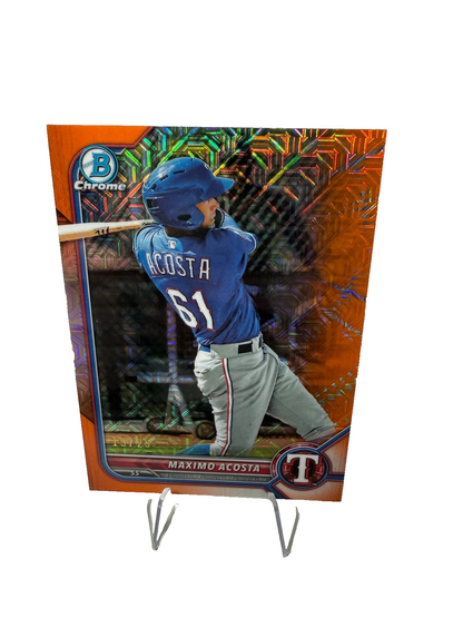 Maximo Acosta 2022 Bowman Chrome Prospect Orange Mojo Refractor /25 #BCP-113