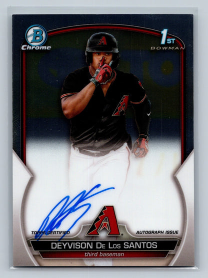 Deyvison De Los Santos 2023 Bowman Chrome 1st Auto #CPA-DD Diamondbacks