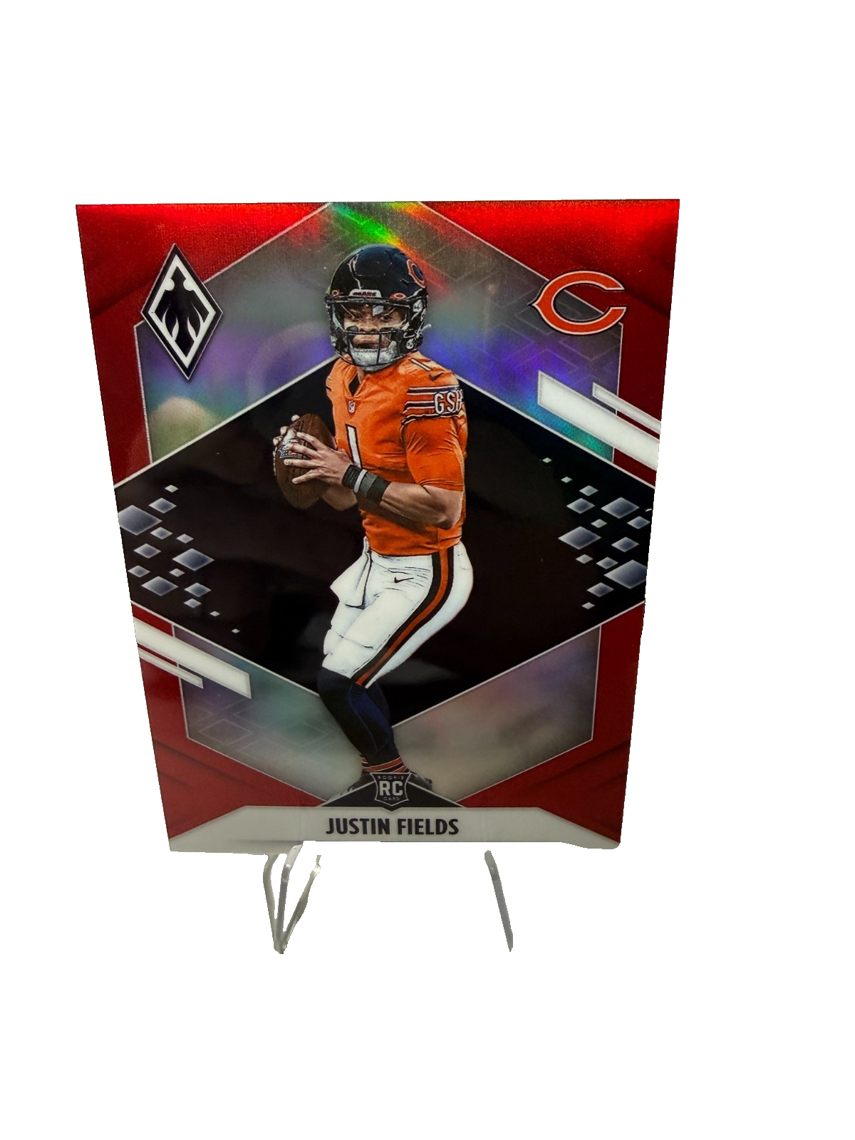 Justin Fields 2021 Panini Phoenix Red Prizm RC /250 #108 Bears