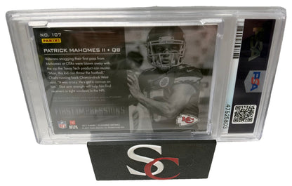 Patrick Mahomes 2017 Panini Illusions Green Rookie Patch Auto RC /25 PSA 9 MINT