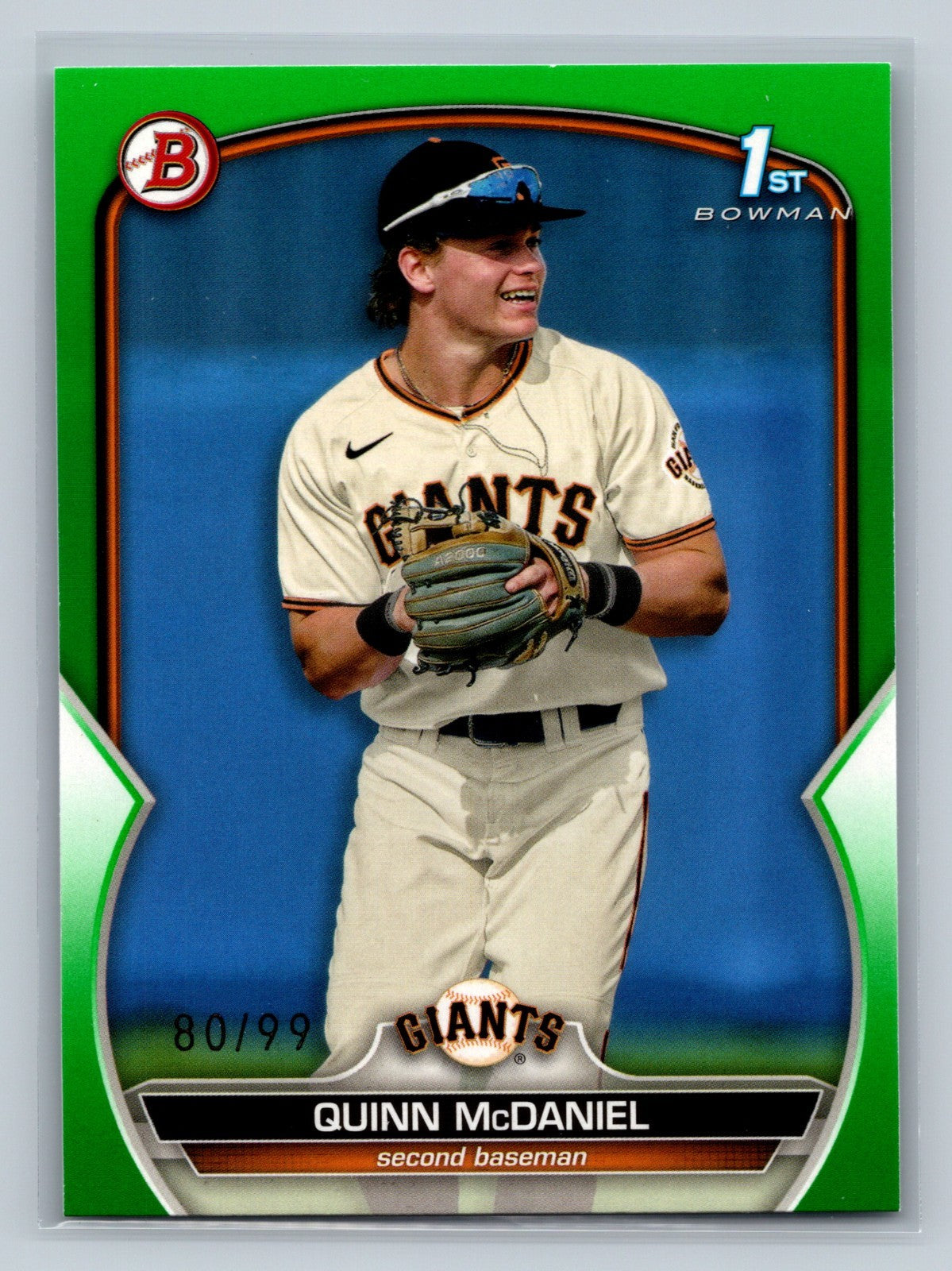 Quinn McDaniel 2023 Bowman Draft Paper 1st Green /99 #BD-136 Giants