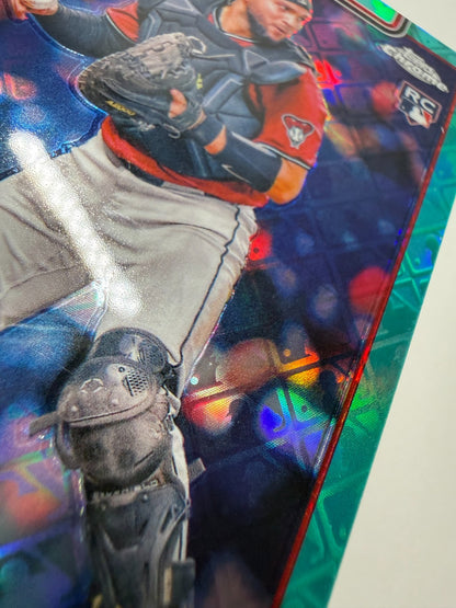Adrian Del Castillo 2025 Topps Chrome Aqua Logofractor RC /199 #240 Diamondbacks