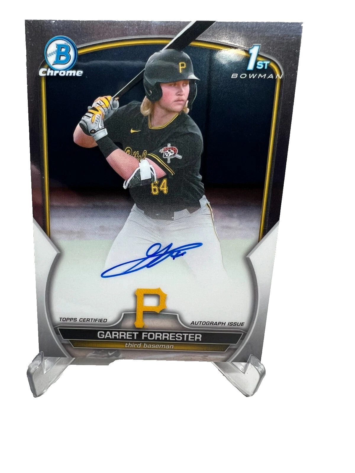Garrett Forrester 2023 Bowman Chrome 1st Auto #CDA-GF Pirates