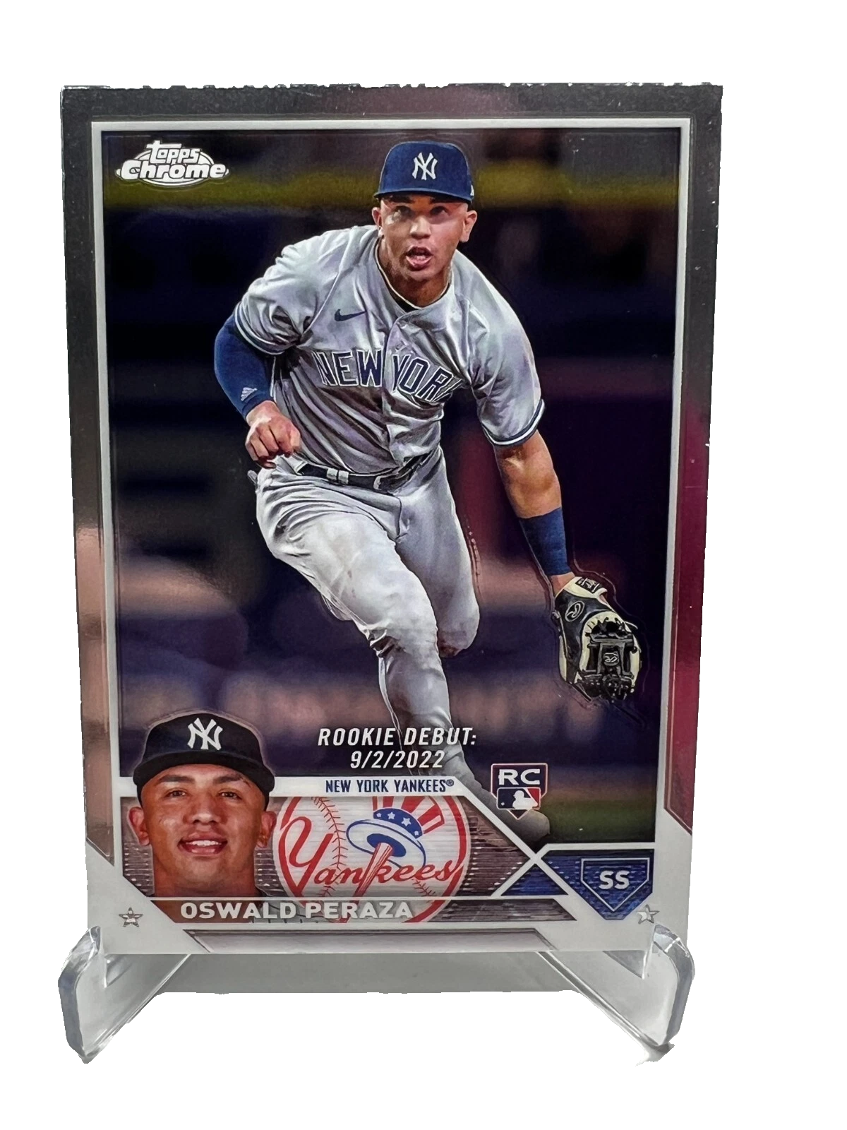Oswald Peraza 2023 Topps Chrome Update RC #USC123 Yankees